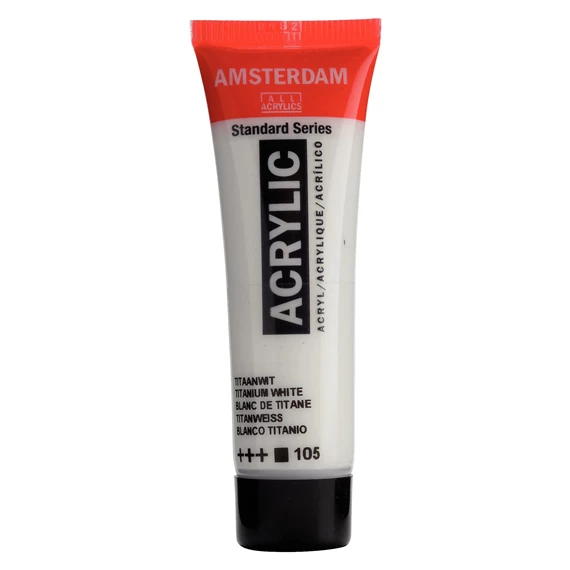 Standard Series Colores Acrílicos Tubo 20 ml Blanco de Titanio 105 - PackshotFront