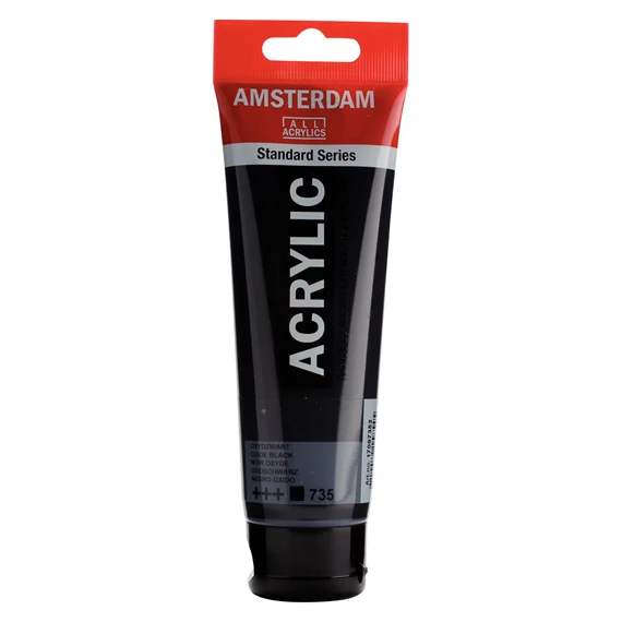Standard Series Acrylfarbe Tube 120 ml Oxidschwarz 735 - PackshotFront