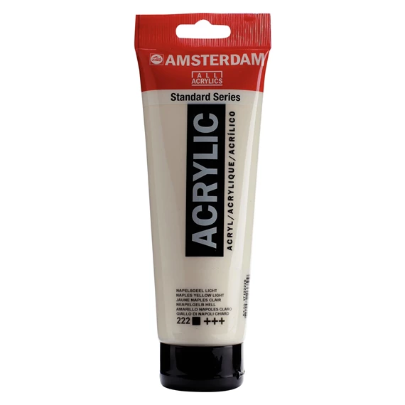 Standard Series acrylverf tube 250 ml Napelsgeel Licht 222 - PackshotFront