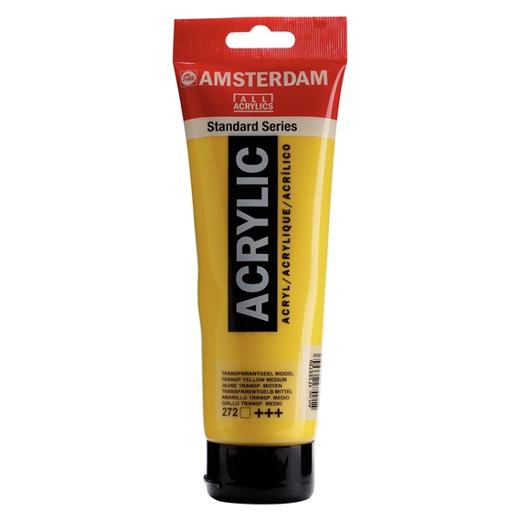 Standard Series Acrylfarbe Tube 250 ml Transparentgelb Mittel 272 - PackshotFront