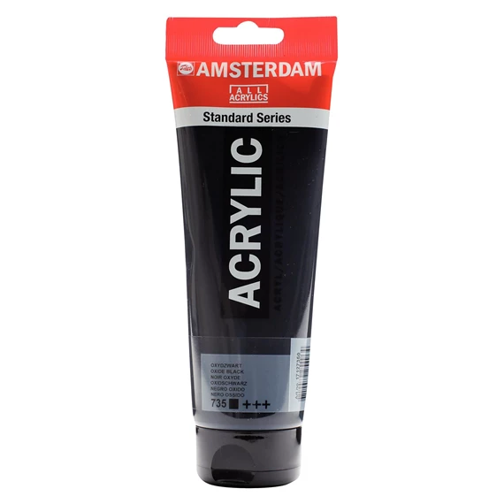 Standard Series acrylverf tube 250 ml Oxydzwart 735 - PackshotFront