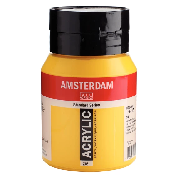 Standard Series Acrylfarbe Flasche 500 ml Azogelb Mittel 269 - PackshotFront