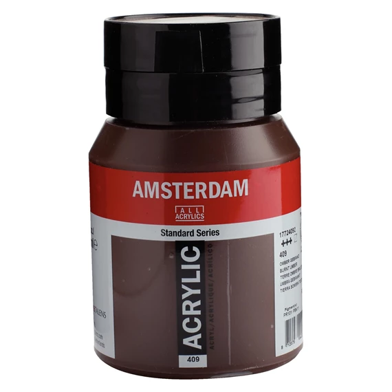 Standard Series Acrylfarbe Flasche 500 ml Umbra Gebrannt 409 - PackshotFront