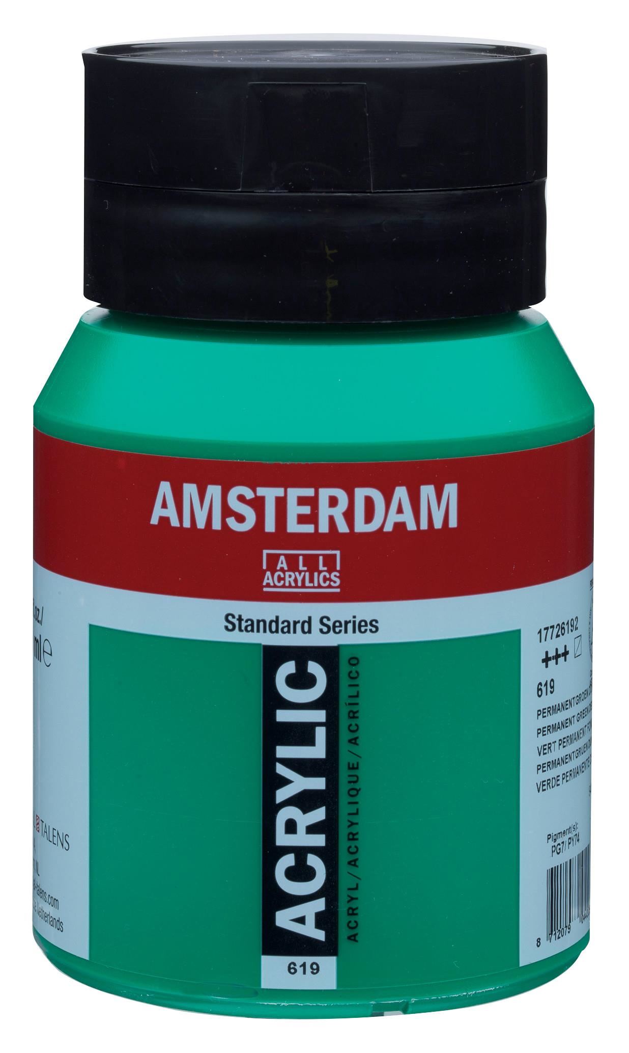 Standard Series acrylic jar 500 ml Permanent Green Deep 619