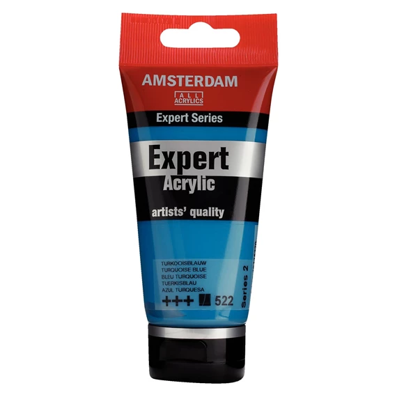 Expert Series Acrylique Tube 75 ml Bleu Turquoise 522 - PackshotFront