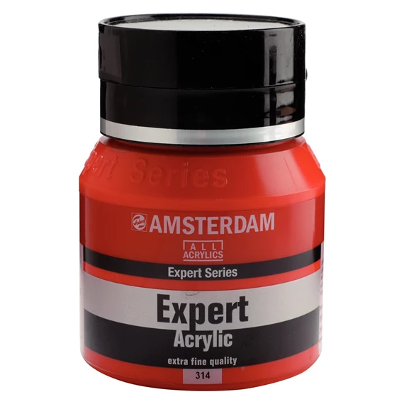 Expert Series acrylic jar 400 ml Cadmium Red Medium 314 - PackshotFront