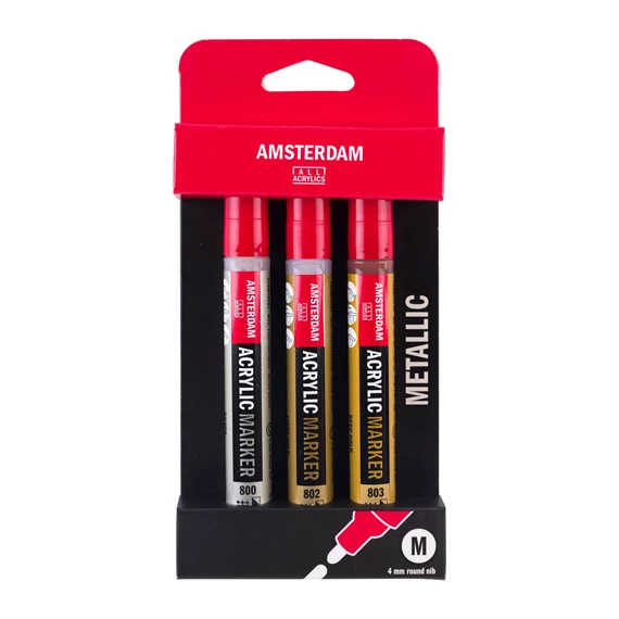 Acrylmarker metallic set | 3 kleuren - PackshotFront