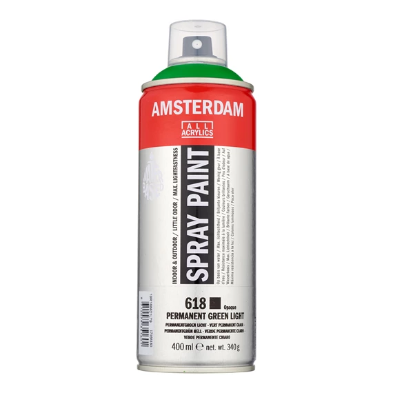 Peinture en Spray 400 ml Vert Permanent Clair 618 - PackshotFront