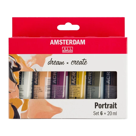 Standard Series acrylverf portret set | 6 × 20 ml - PackshotFront