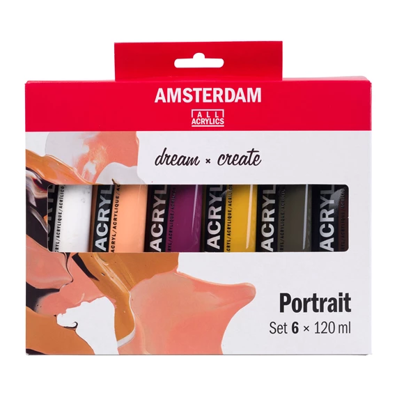 Standard Series set d'acrylique portrait | 6 x 120 ml - PackshotFront